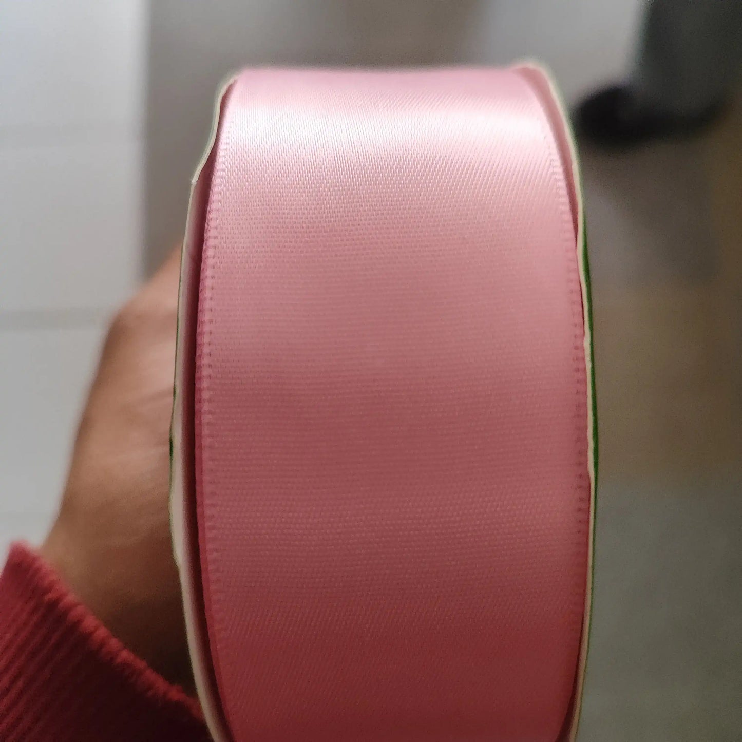 Cinta Satinada Rosa Premium Doble Cara