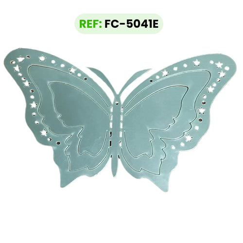 Mariposas Plateadas TIPO E Troqueladas 3d