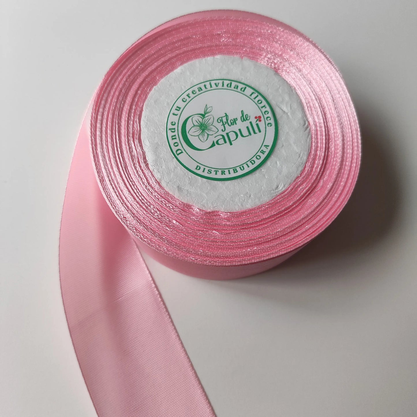 Cinta Satín Rosa Claro 4cm x 30m