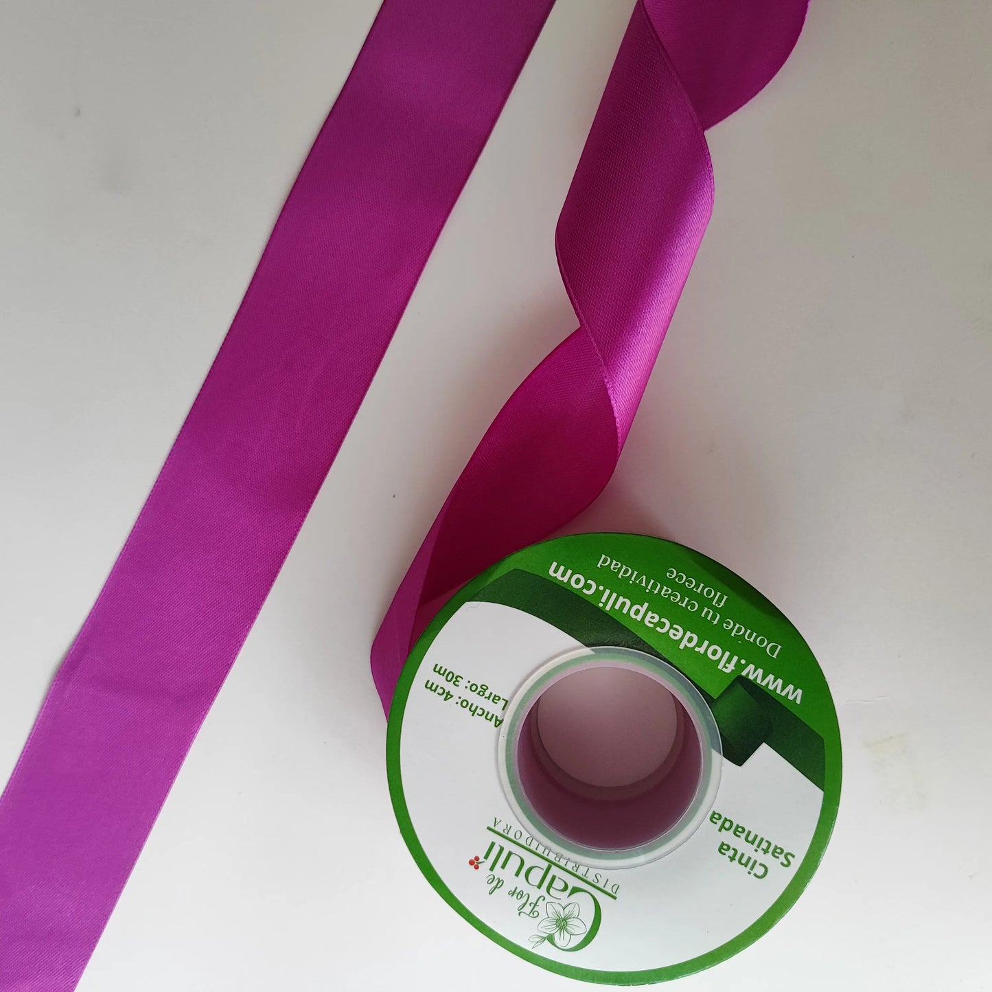 Cinta Satín Rosa Purpura 4cm