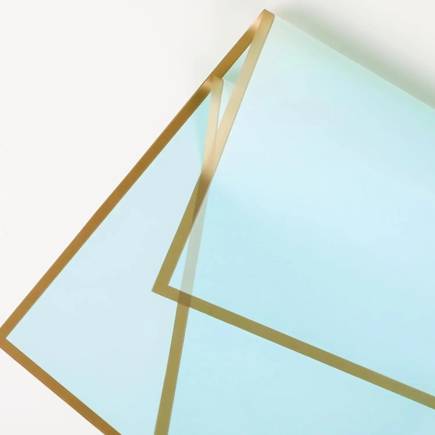 Papel Coreano Azul Borde Dorado 58 x 58cm