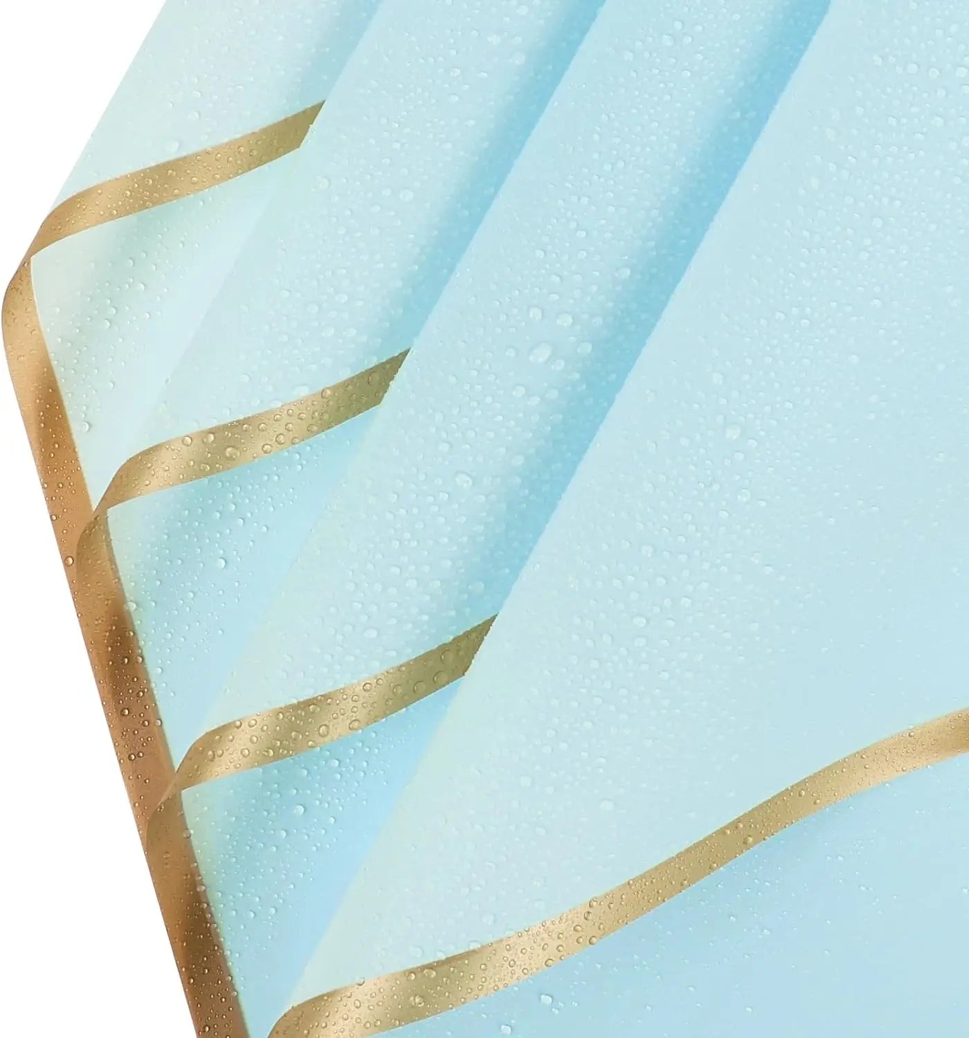 Papel Coreano Azul Borde Dorado 58 x 58cm