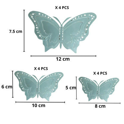 Mariposas Plateadas TIPO E Troqueladas 3d