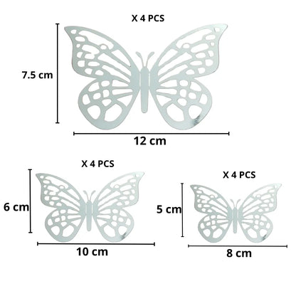 Mariposas Plateadas TIPO G Troqueladas 3d