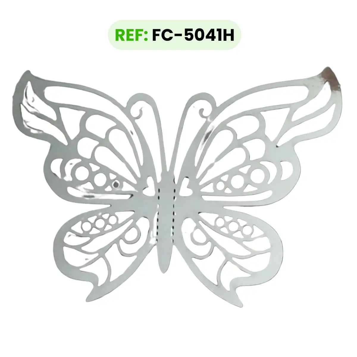 Mariposas Plateadas TIPO H Troqueladas 3d