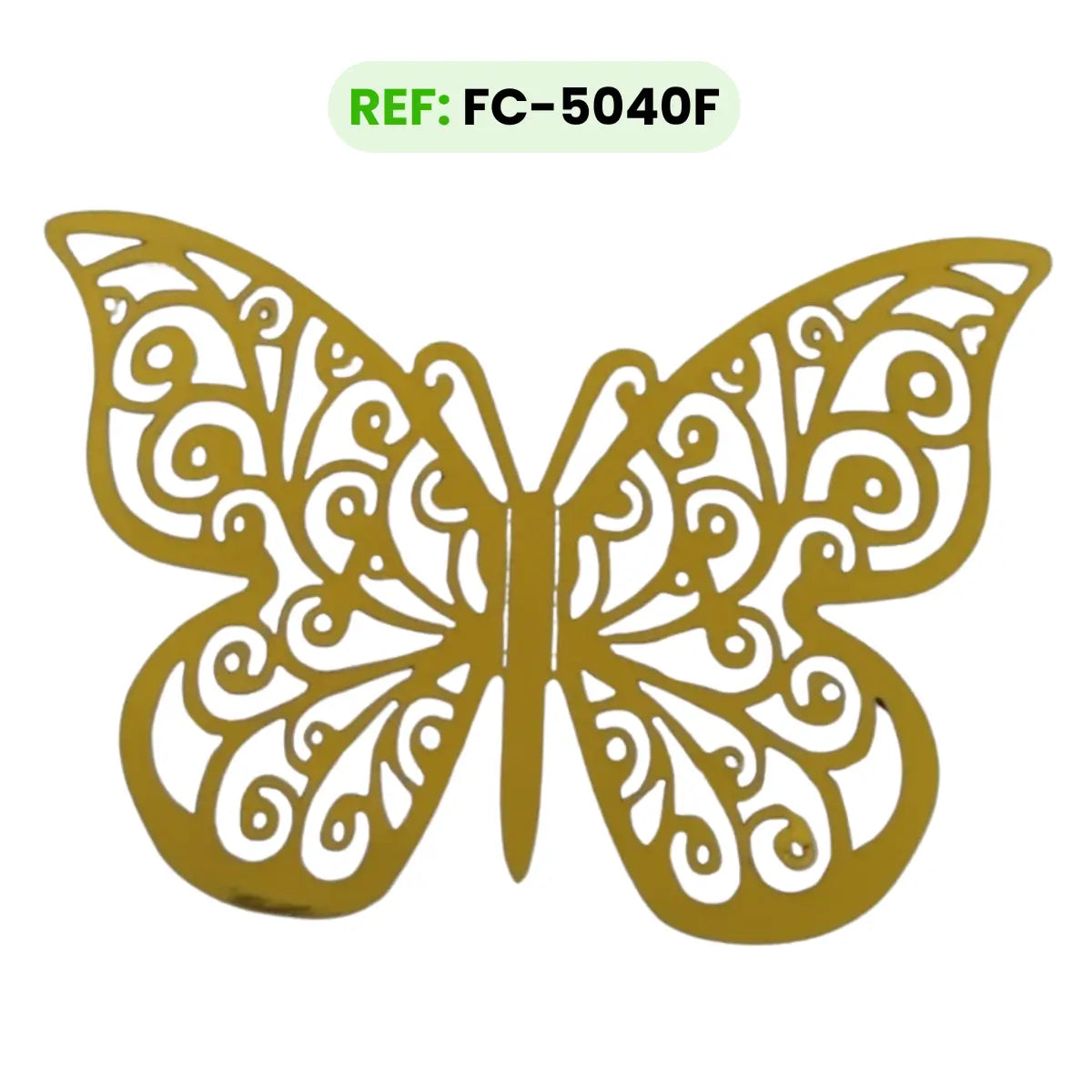 Mariposas Doradas Tipo F Troqueladas 3d