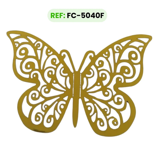 Mariposas Doradas Tipo F Troqueladas 3d