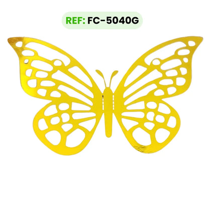 Mariposas Doradas TIPO G Troqueladas 3d