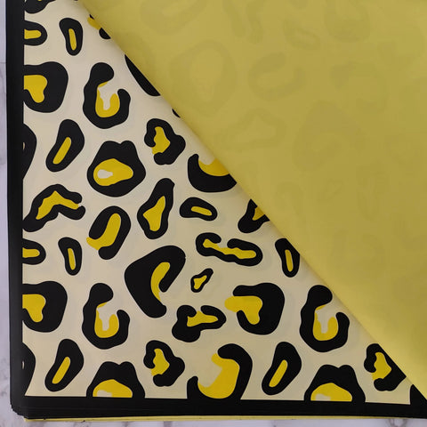 Papel coreano Estampado color Amarillo, paquete x 20 pliegos 58x 58 cm