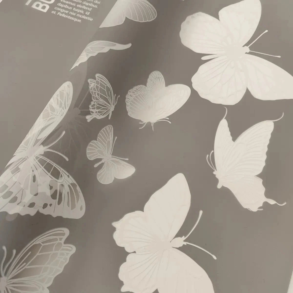 Papel Coreano Mariposa Gris 58 x 58cm