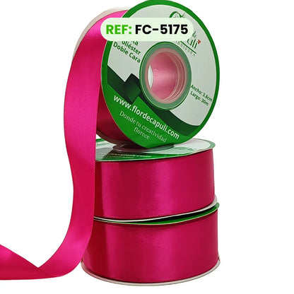Cinta Satinada Fucsia Premium Doble Cara