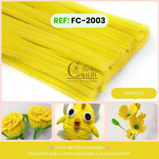 Limpia Pipas Chelines Amarillo x 100 unds