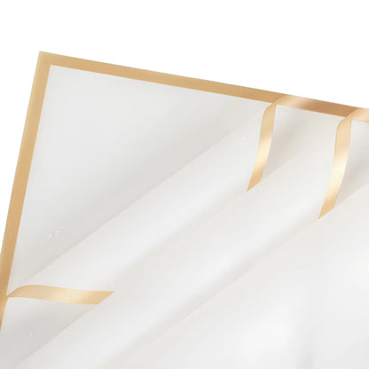 Papel Coreano Blanco Borde Dorado 58 x 58cm