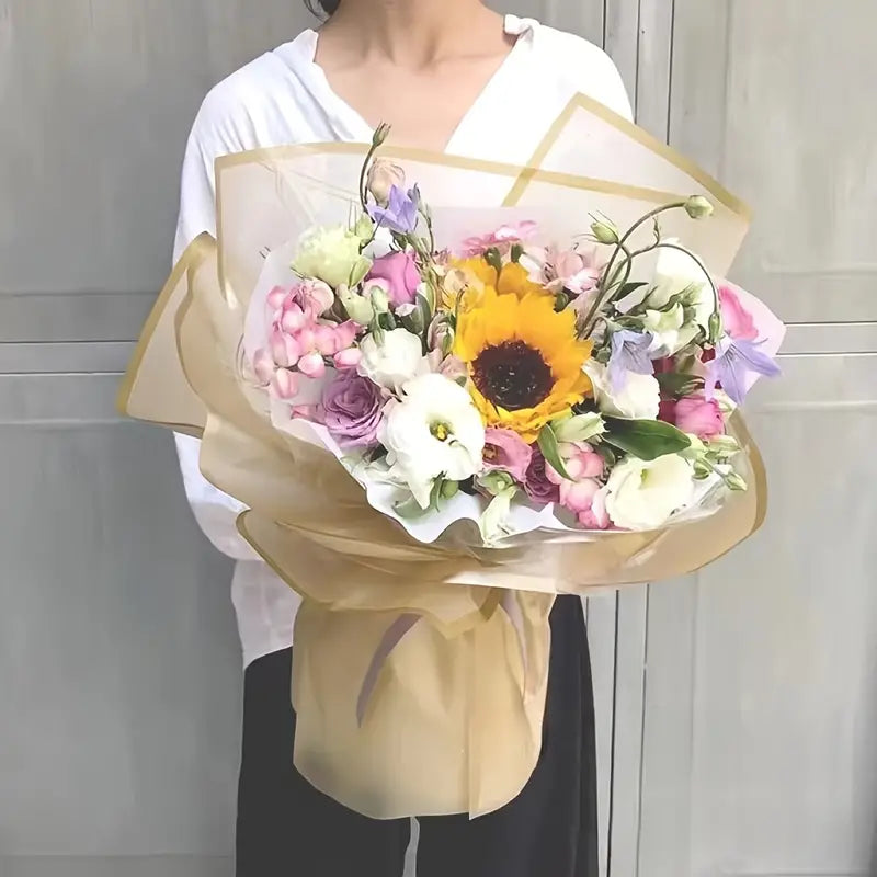 Papel Coreano Dorado Borde Dorado 58 x 58 cm