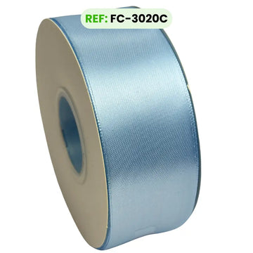 Cinta Satinada Doble Cara Estándar 4 cm x 45 m color Azul Cielo