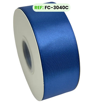 Cinta Satinada Doble Cara Estándar 4 cm x 45 m color Azul Rey