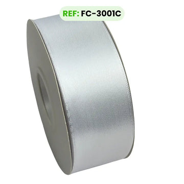 Cinta Satinada Doble Cara Estándar 4 cm x 45 m color Blanco