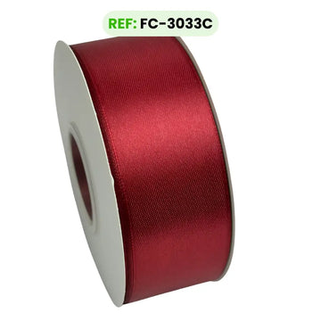 Cinta Satinada Doble Cara Estándar 4 cm x 45 m color Borgoña