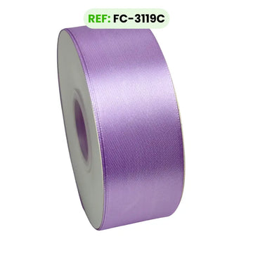 Cinta Satinada Doble Cara Estándar 4 cm x 45 m color Lila Pastel