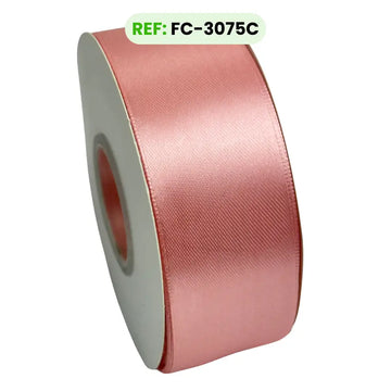 Cinta Satinada Doble Cara Estándar 4 cm x 45 m color Palo Rosa