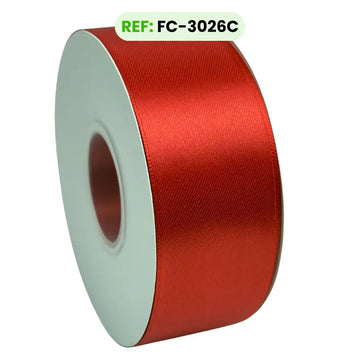 Cinta Satinada Doble Cara Estándar 4 cm x 45 m color Rojo