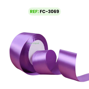 Cinta Satinada 4 cm Una Cara color Purpura