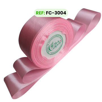 Cinta Satinada 4 cm Una Cara color Rosa
