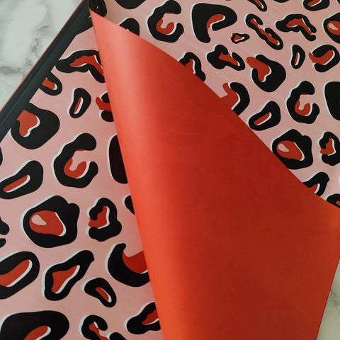 Papel coreano Estampado color Naranja Coral, paquete x 20 pliegos 58x 58 cm